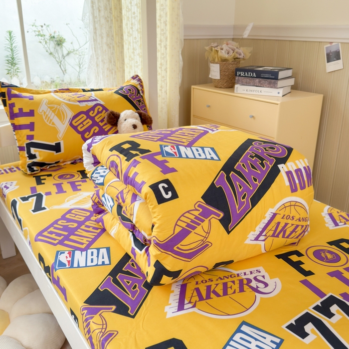 91家纺网 家纺一手货源 找家纺 乐居坊 2025新款开学季亲肤棉透气印花芦荟棉四件套（宿舍床） 紫金王朝