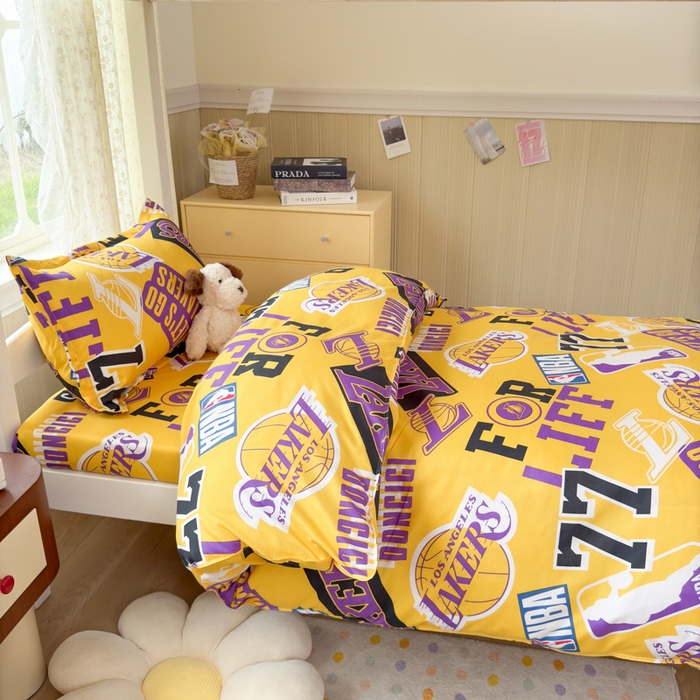 91家纺网 家纺一手货源 找家纺 乐居坊 2025新款开学季亲肤棉透气印花芦荟棉四件套（宿舍床） 紫金王朝