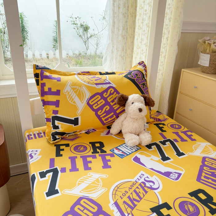 91家纺网 家纺一手货源 找家纺 乐居坊 2025新款开学季亲肤棉透气印花芦荟棉四件套（宿舍床） 紫金王朝