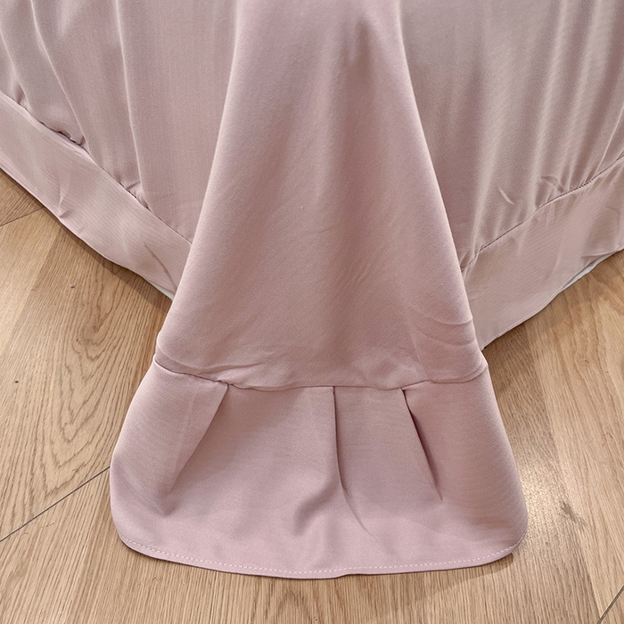 91家纺网 家纺一手货源 找家纺  金梦拉2025新款A类提花人字纹小布袋款四件套柔光浅语