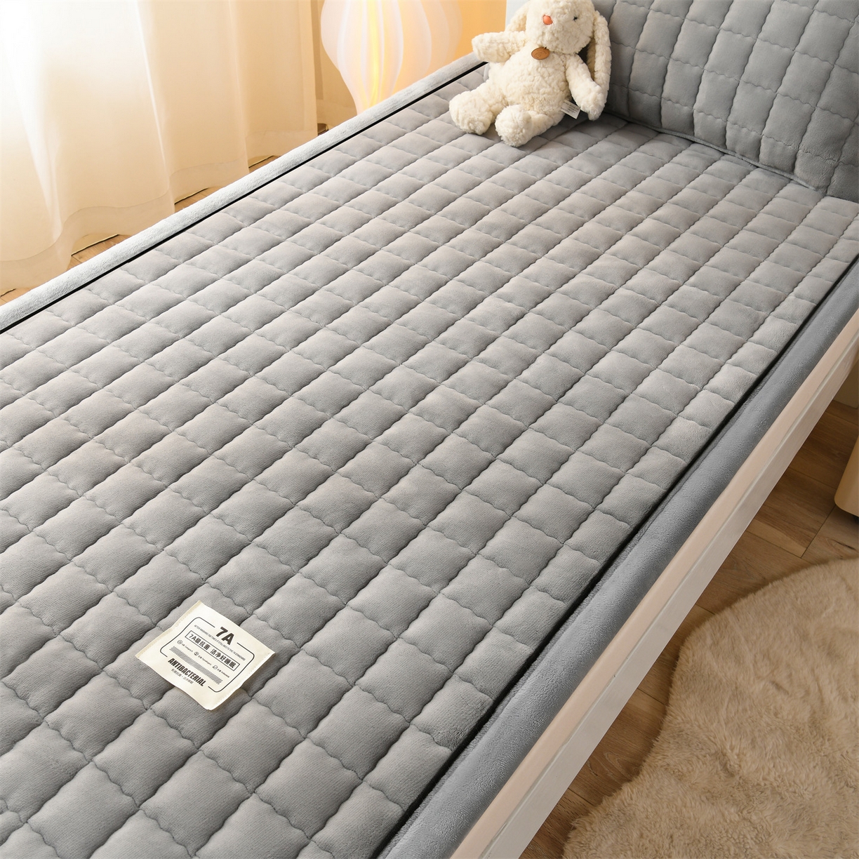 91家纺网 家纺一手货源 找家纺 （总）云木里 2025新款240克臻棉绒和煦春风宿舍床垫上下铺床垫学生床-