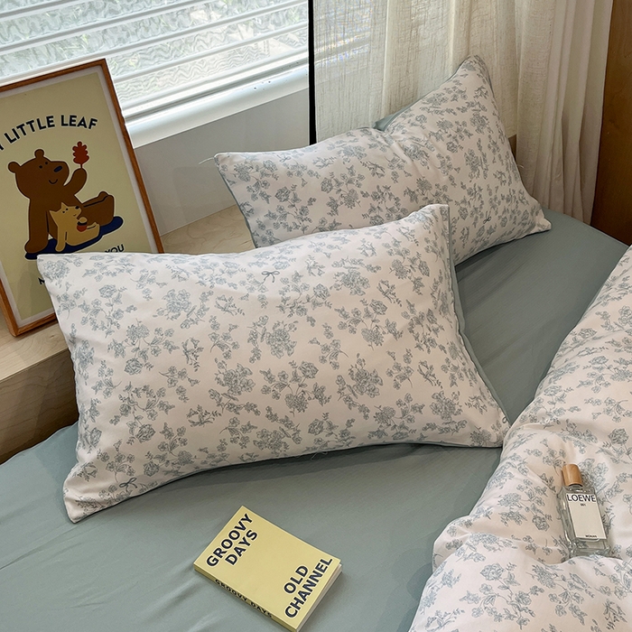 91家纺网 家纺一手货源 找家纺  金梦拉2025新款A类提花人字纹小布袋款四件套素心