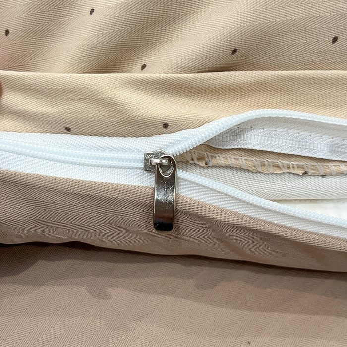 91家纺网 家纺一手货源 找家纺 金梦拉2025新款A类提花人字纹小布袋款四件套小南瓜