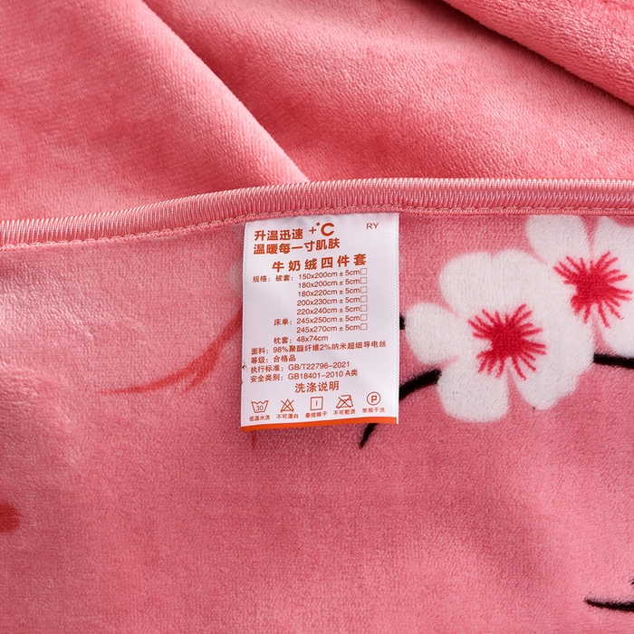 91家纺网 家纺一手货源 找家纺 绒宴 2025新款8.5斤牛奶绒金貂法莱绒床裙款保暖四件套 蔷薇密语