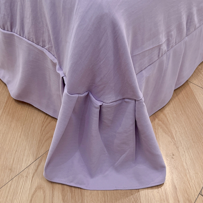 91家纺网 家纺一手货源 找家纺  金梦拉2025新款A类提花人字纹小布袋款四件套紫藤香