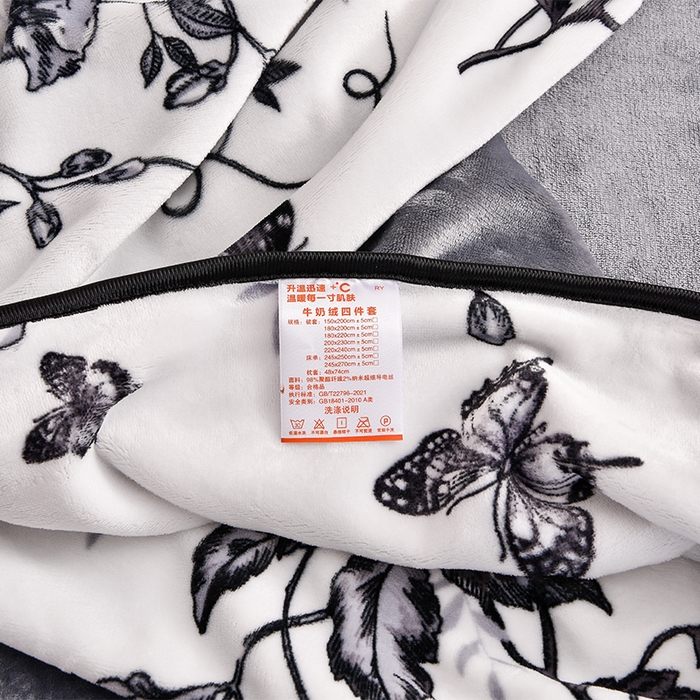 91家纺网 家纺一手货源 找家纺 绒宴 2025新款8.5斤牛奶绒金貂法莱绒床裙款保暖四件套 似水流年