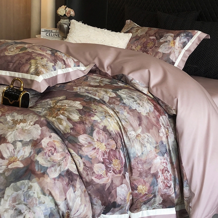 91家纺网 家纺一手货源 找家纺 （总）瑞雪家居 2025新款50s长绒棉纯棉数码印花床单款四件套