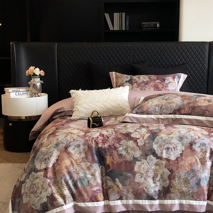 91家纺网 家纺一手货源 找家纺 （总）瑞雪家居 2025新款50s长绒棉纯棉数码印花床单款四件套