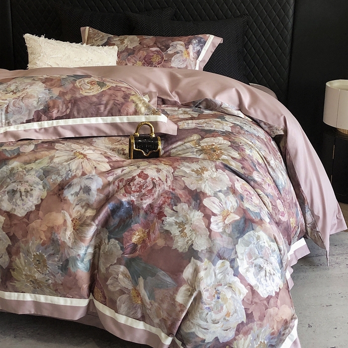 91家纺网 家纺一手货源 找家纺 （总）瑞雪家居 2025新款50s长绒棉纯棉数码印花床单款四件套