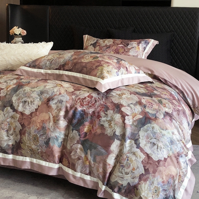 91家纺网 家纺一手货源 找家纺 （总）瑞雪家居 2025新款50s长绒棉纯棉数码印花床单款四件套