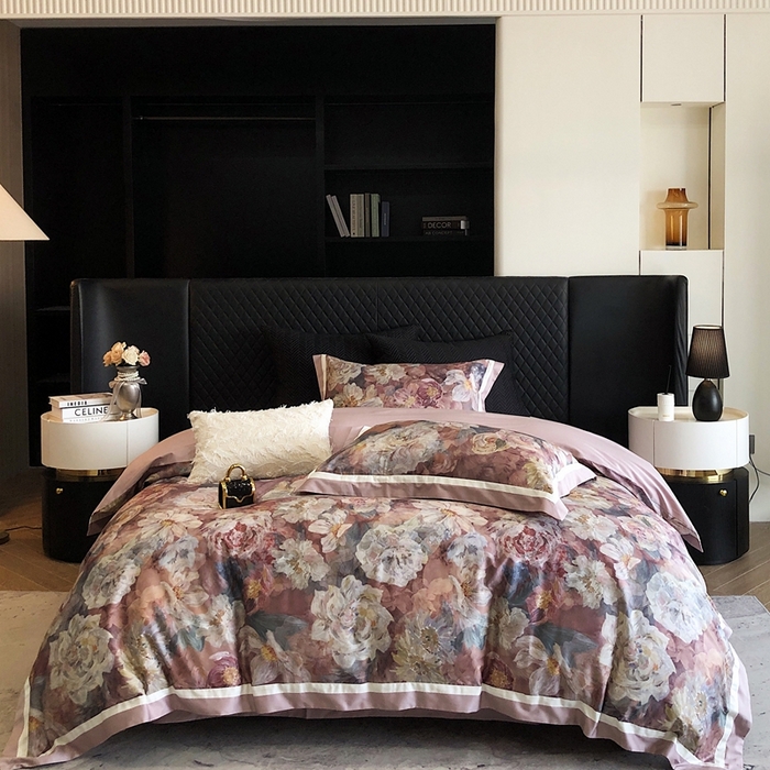 91家纺网 家纺一手货源 找家纺 （总）瑞雪家居 2025新款50s长绒棉纯棉数码印花床单款四件套