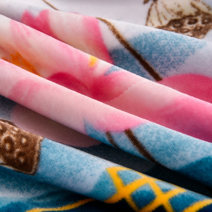 91家纺网 家纺一手货源 找家纺 绒宴 2025新款8.5斤牛奶绒金貂法莱绒床裙款保暖四件套 一莲幽梦