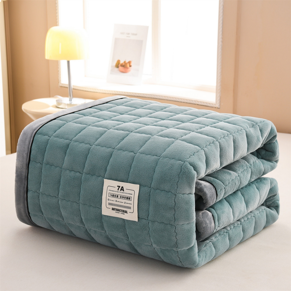 91家纺网 家纺一手货源 找家纺 云木里 2025新款240克臻棉绒和煦春风宿舍床垫上下铺床垫成人床-和煦春风 和煦春风-松针墨