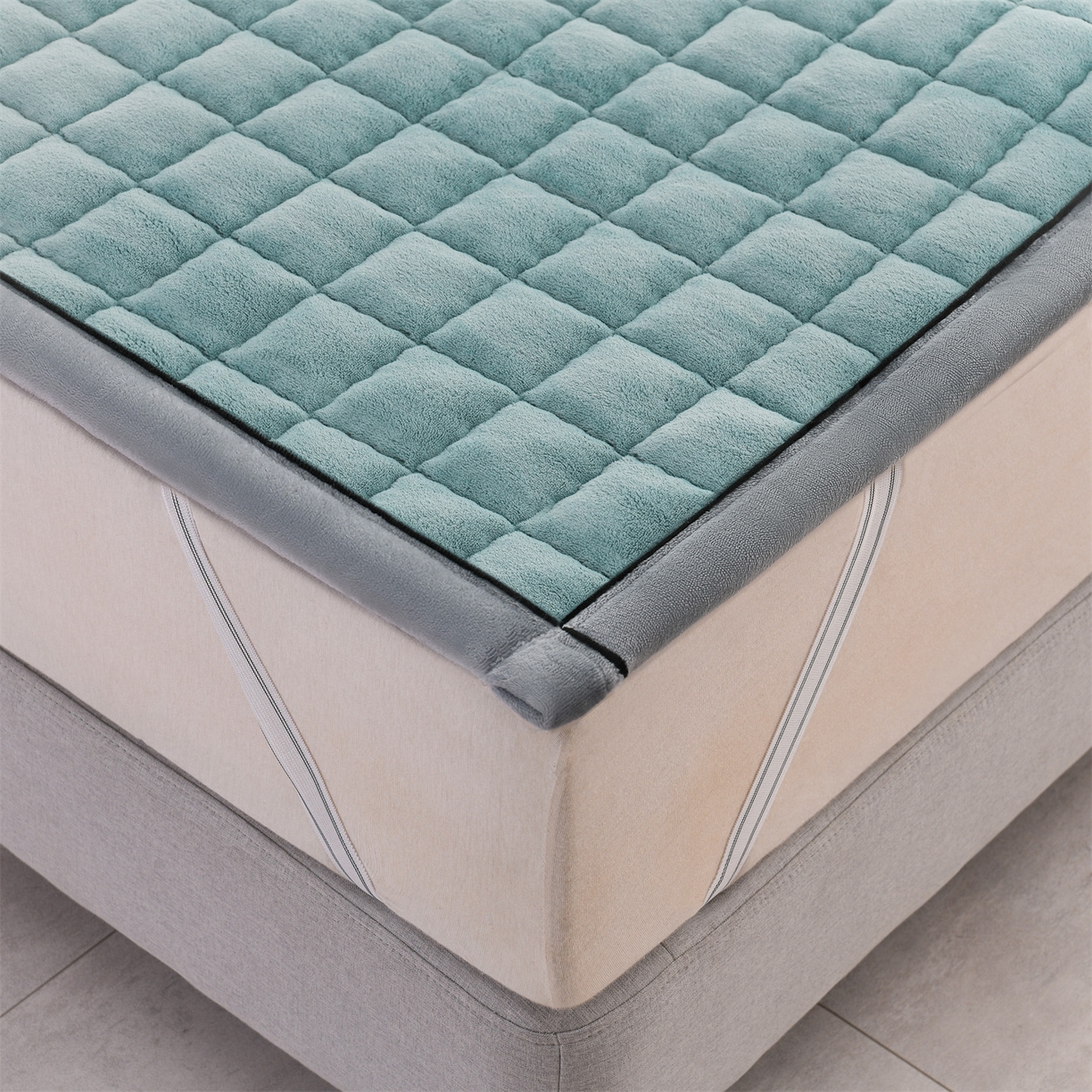 91家纺网 家纺一手货源 找家纺 云木里 2025新款240克臻棉绒和煦春风宿舍床垫上下铺床垫成人床-和煦春风 和煦春风-松针墨