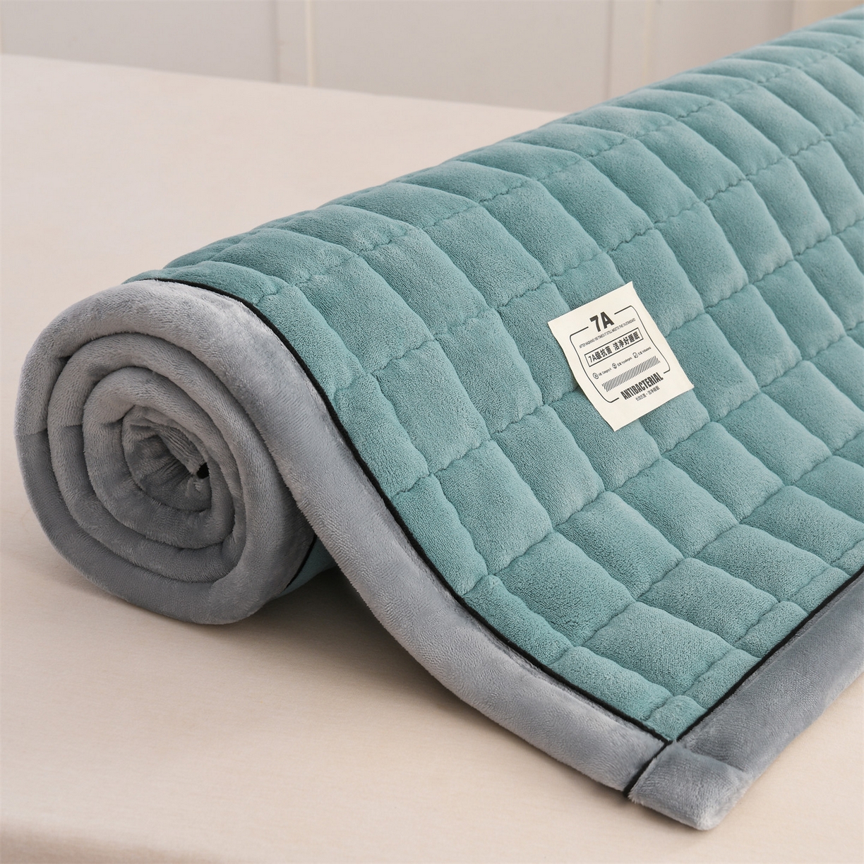 91家纺网 家纺一手货源 找家纺 云木里 2025新款240克臻棉绒和煦春风宿舍床垫上下铺床垫成人床-和煦春风 和煦春风-松针墨