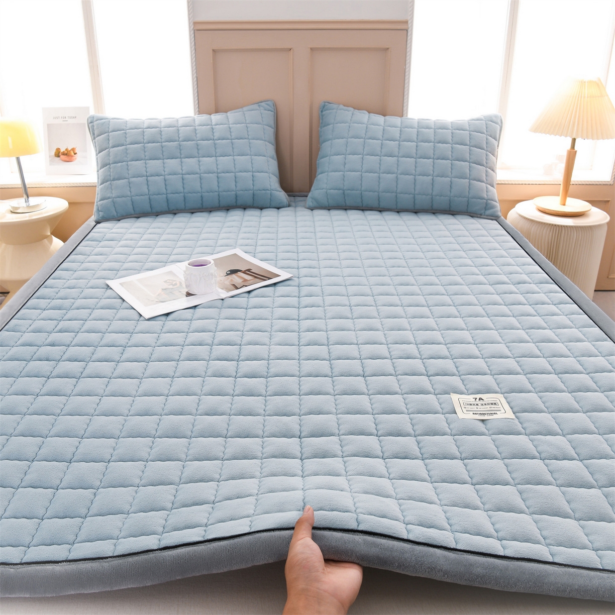 91家纺网 家纺一手货源 找家纺 云木里 2025新款240克臻棉绒和煦春风宿舍床垫上下铺床垫成人床-和煦春风 和煦春风-天缥