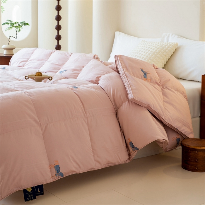 91家纺网 家纺一手货源 找家纺 （总）华盛羽绒被壳 2025新款全棉双层刺绣羽绒被壳高端羽绒被高支高密羽绒被壳