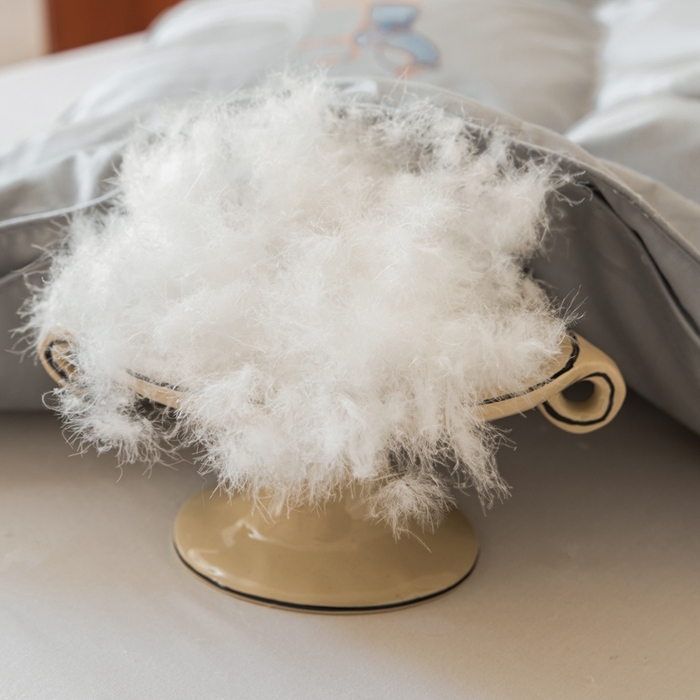 91家纺网 家纺一手货源 找家纺 华盛羽绒被壳 2025新款全棉双层刺绣羽绒被壳高端羽绒被高支高密羽绒被壳 灰色