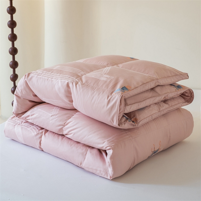 （总）静若居羽绒被壳 2025新款全棉双层刺绣羽绒被壳高端羽绒被高支高密羽绒被壳