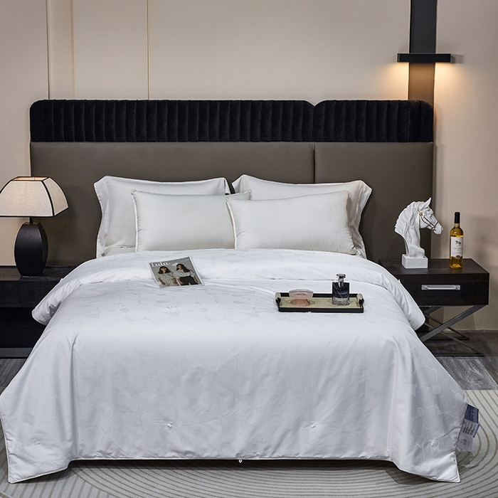 蚕云阁蚕丝家居 2025新款舒适蚕丝被精梳柞蚕丝花赋系列被子被芯 雪域白精梳榨蚕丝