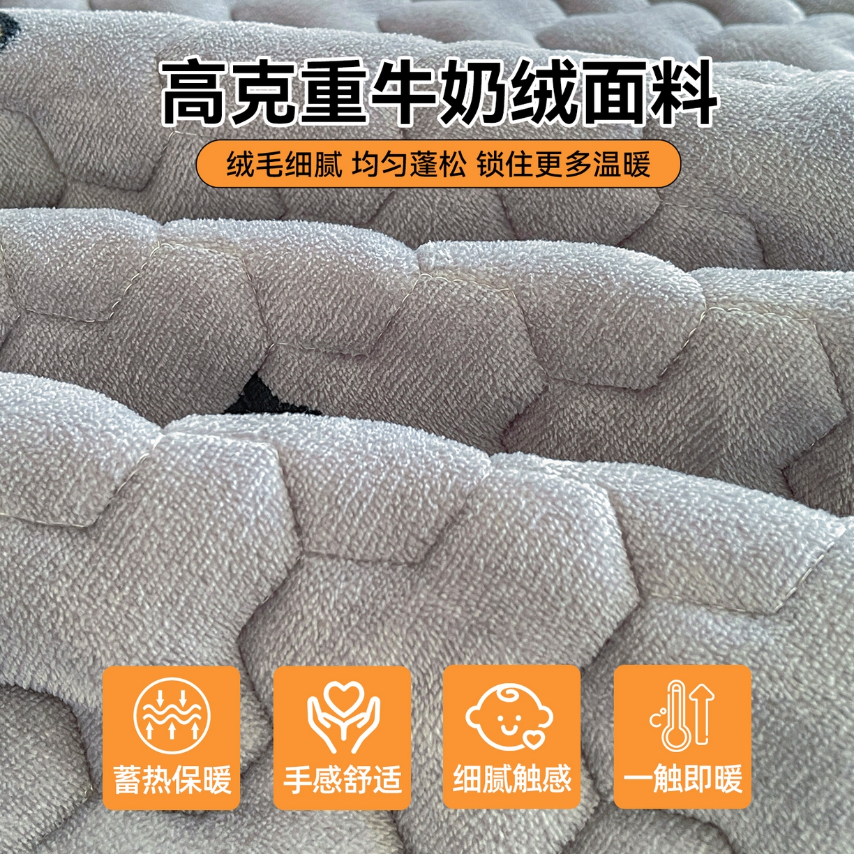 91家纺网 家纺一手货源 找家纺 雯豆家纺 2025新款学生上下铺加厚牛奶绒夹棉床笠宿舍大学生床垫保护套 牛奶绒夹棉床笠-满天星