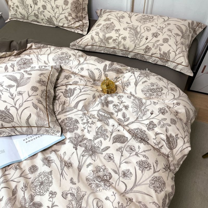 91家纺网 家纺一手货源 找家纺 薏思家纺 2025新款全棉纯棉活性生态磨毛数码印花四件套-花卉类 爱意浓