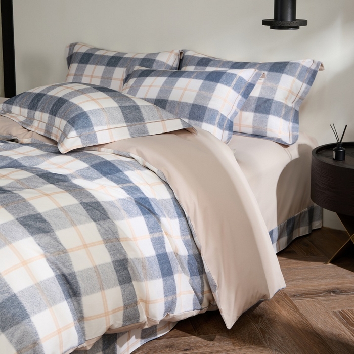 91家纺网 家纺一手货源 找家纺 薏思家纺 2025新款全棉纯棉活性生态磨毛数码印花四件套-条格卡通类 艾米