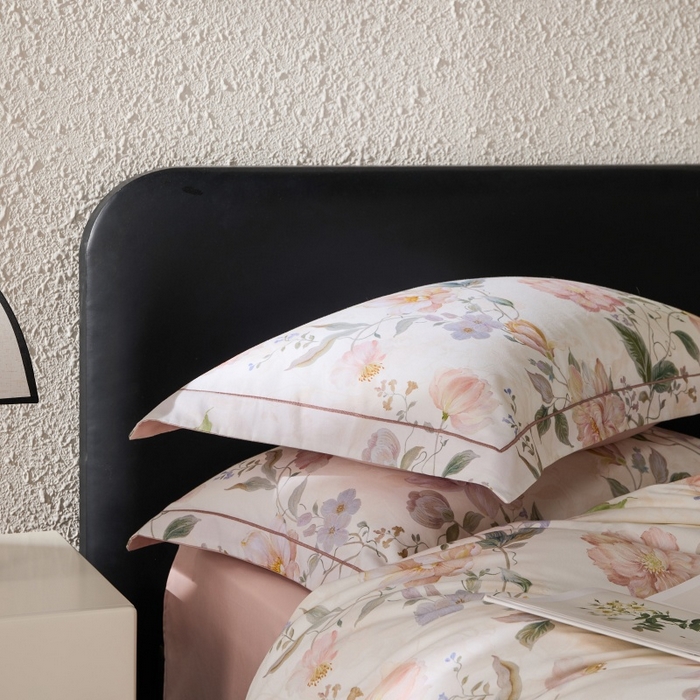 91家纺网 家纺一手货源 找家纺 薏思家纺 2025新款全棉纯棉活性生态磨毛数码印花四件套-花卉类 海棠花颂