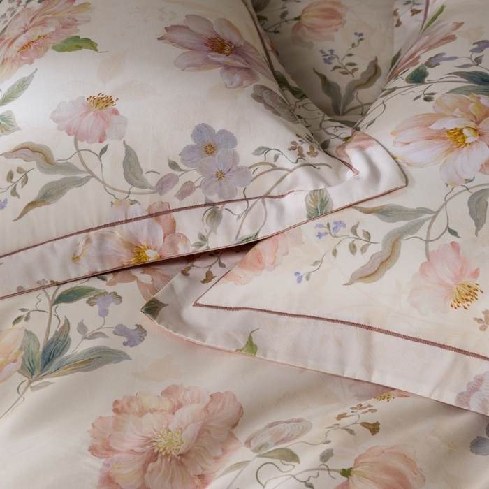 91家纺网 家纺一手货源 找家纺 薏思家纺 2025新款全棉纯棉活性生态磨毛数码印花四件套-花卉类 海棠花颂