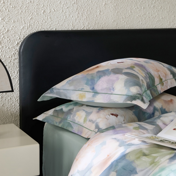 91家纺网 家纺一手货源 找家纺 薏思家纺 2025新款全棉纯棉活性生态磨毛数码印花四件套-花卉类 赫拉小姐-蓝