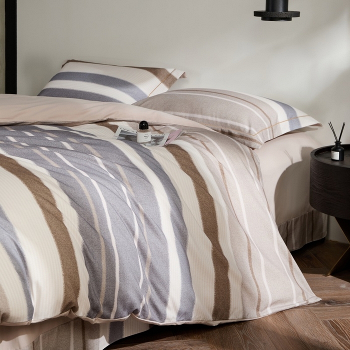 91家纺网 家纺一手货源 找家纺 薏思家纺 2025新款全棉纯棉活性生态磨毛数码印花四件套-条格卡通类 伯克利