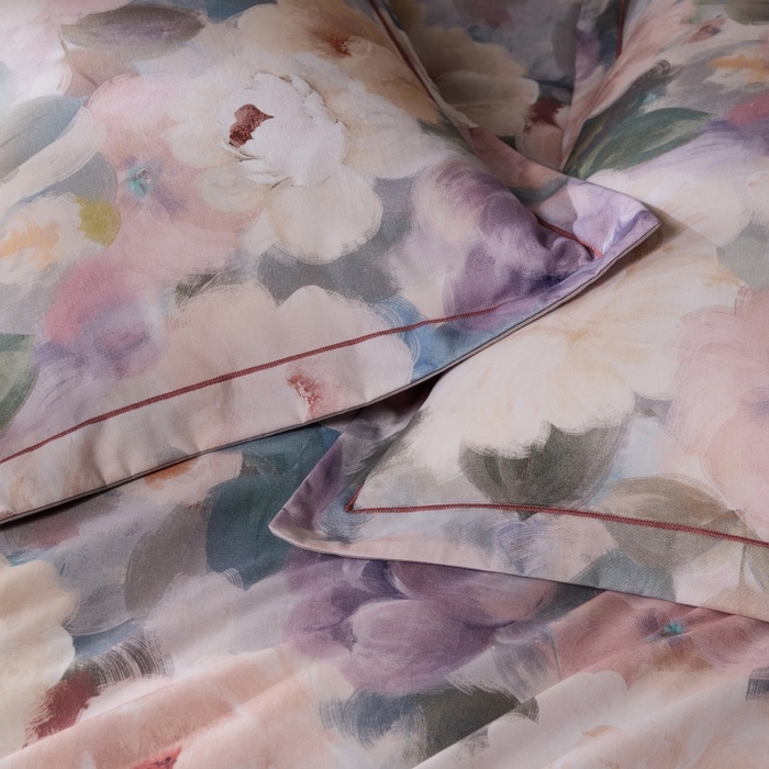 91家纺网 家纺一手货源 找家纺 薏思家纺 2025新款全棉纯棉活性生态磨毛数码印花四件套-花卉类 赫拉小姐-紫