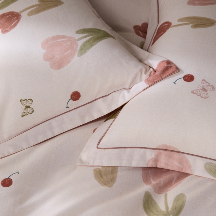 91家纺网 家纺一手货源 找家纺 薏思家纺 2025新款全棉纯棉活性生态磨毛数码印花四件套-花卉类 蝴蝶千颂