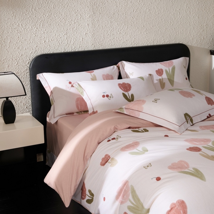 91家纺网 家纺一手货源 找家纺 薏思家纺 2025新款全棉纯棉活性生态磨毛数码印花四件套-花卉类 蝴蝶千颂