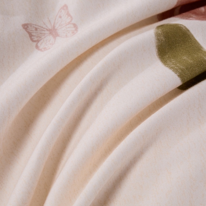 91家纺网 家纺一手货源 找家纺 薏思家纺 2025新款全棉纯棉活性生态磨毛数码印花四件套-花卉类 蝴蝶千颂