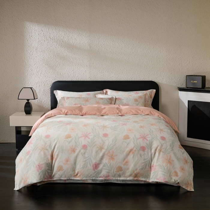 91家纺网 家纺一手货源 找家纺 薏思家纺 2025新款全棉纯棉活性生态磨毛数码印花四件套-花卉类 花期