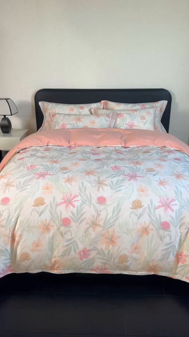 91家纺网 家纺一手货源 找家纺 薏思家纺 2025新款全棉纯棉活性生态磨毛数码印花四件套-花卉类 花期