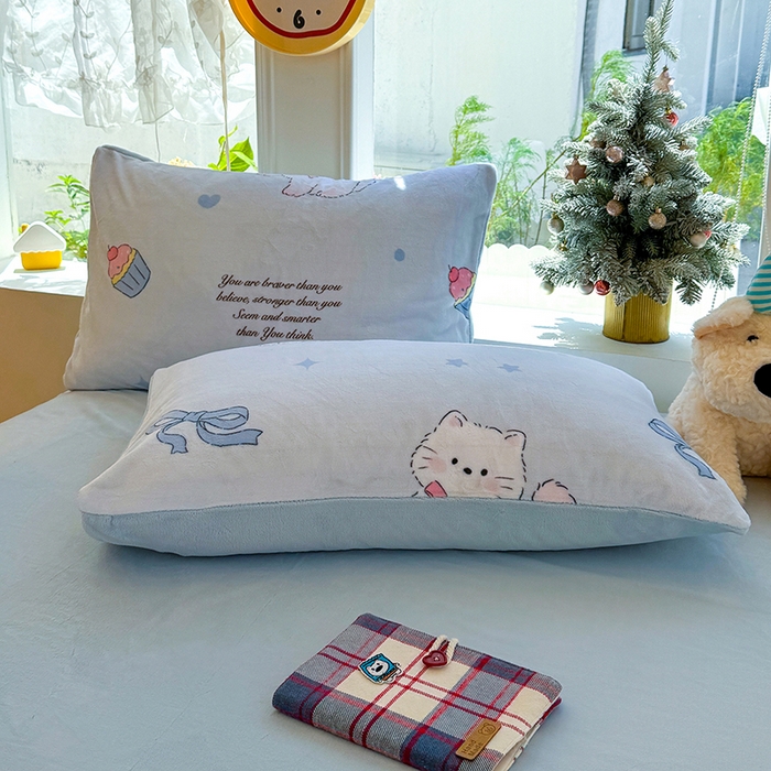 91家纺网 家纺一手货源 找家纺 （总）酱子 2025新款200克高克重印花牛奶绒四件套