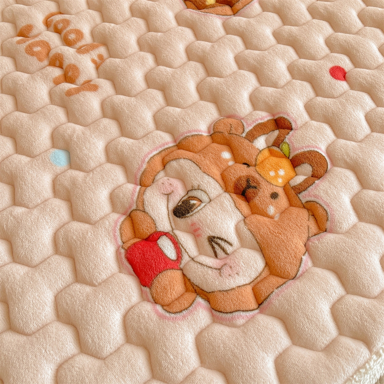 91家纺网 家纺一手货源 找家纺 雯豆家纺 2025新款学生上下铺加厚牛奶绒夹棉床笠宿舍大学生床垫保护套 牛奶绒床笠-甜心布布