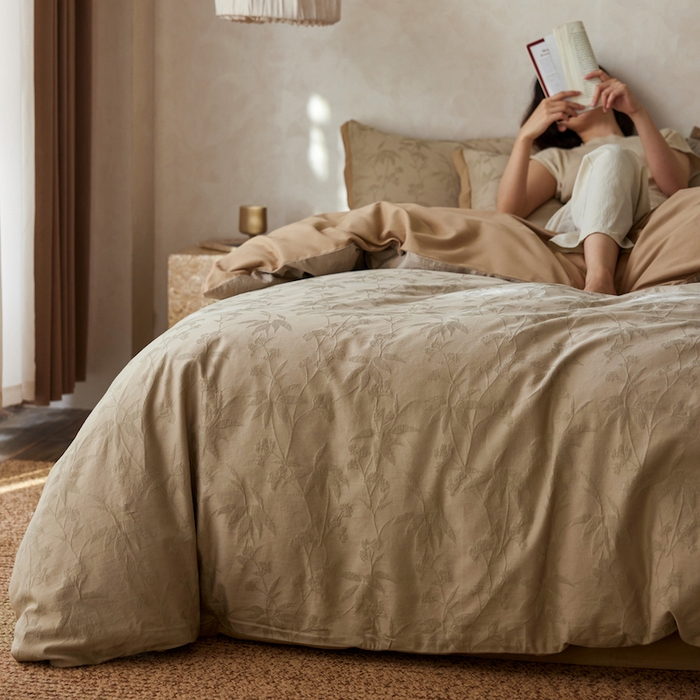 91家纺网 家纺一手货源 找家纺 千朵森 2025新款全棉纯棉提花磨毛四件套-科罗拉 科罗拉-光巢