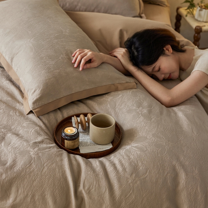 91家纺网 家纺一手货源 找家纺 千朵森 2025新款全棉纯棉提花磨毛四件套-科罗拉 科罗拉-暖眠