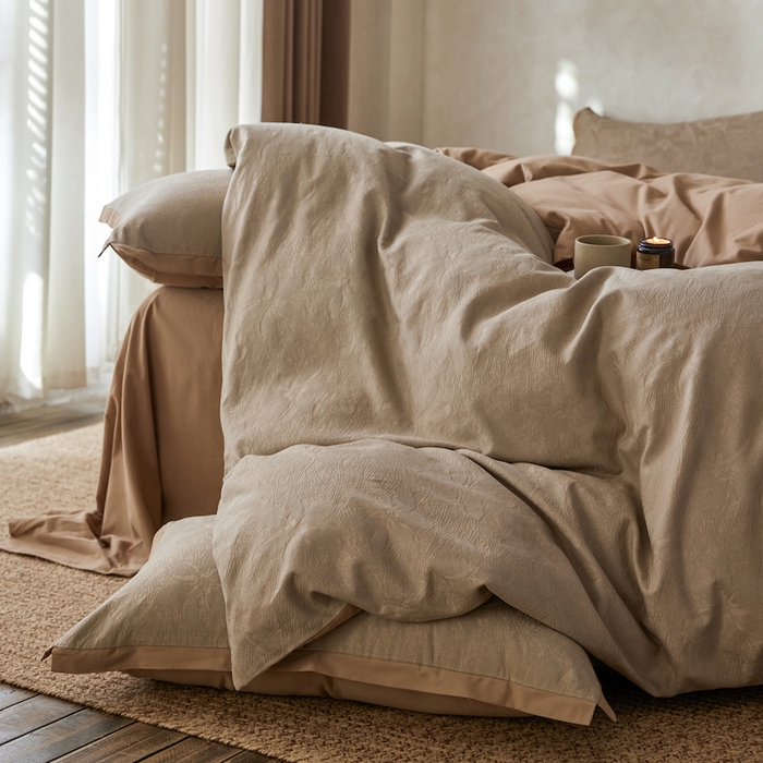 91家纺网 家纺一手货源 找家纺 千朵森 2025新款全棉纯棉提花磨毛四件套-科罗拉 科罗拉-暖眠