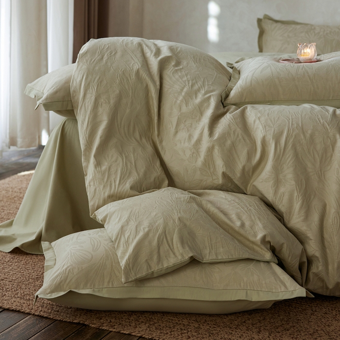 91家纺网 家纺一手货源 找家纺 千朵森 2025新款全棉纯棉提花磨毛四件套-科罗拉 科罗拉-青蔓