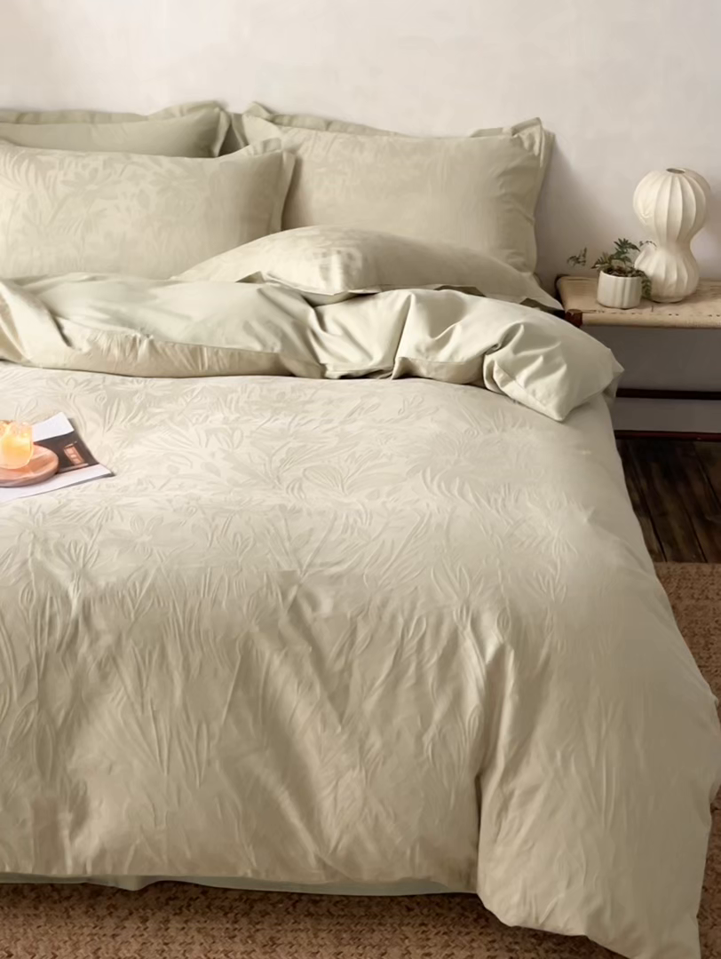 91家纺网 家纺一手货源 找家纺 千朵森 2025新款全棉纯棉提花磨毛四件套-科罗拉 科罗拉-青蔓