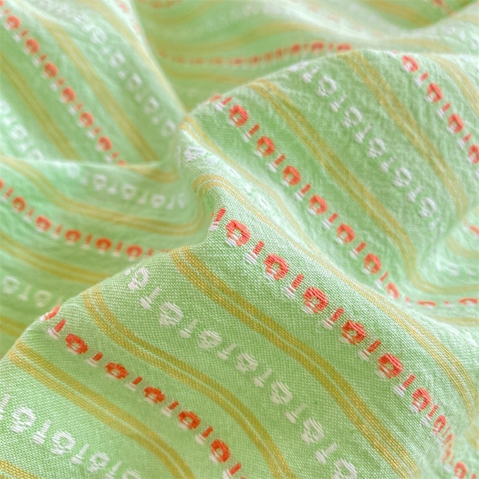 91家纺网 家纺一手货源 找家纺 灰鲸 2025新款A类全棉纯棉色织提花四件套 美拉-绿