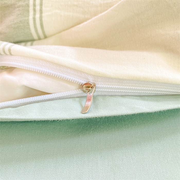 91家纺网 家纺一手货源 找家纺 灰鲸 2025新款A类全棉纯棉色织提花四件套 素瑾-绿