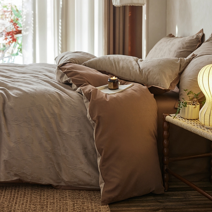 91家纺网 家纺一手货源 找家纺 千朵森 2025新款全棉纯棉提花磨毛四件套-科罗拉 科罗拉-棕缈