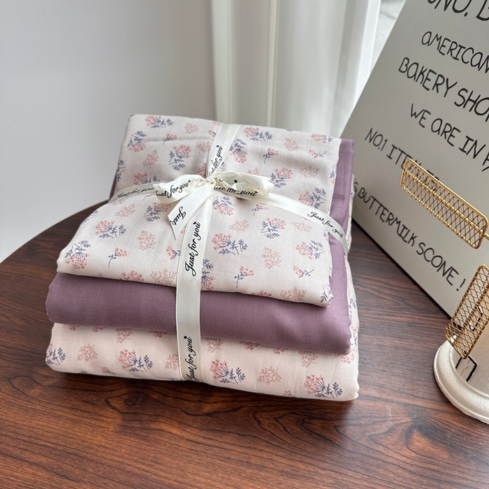 91家纺网 家纺一手货源 找家纺 爱思佳 2024新款A类母婴全棉双层纱印花四件套直播热卖系列-系列一 卡布奇诺