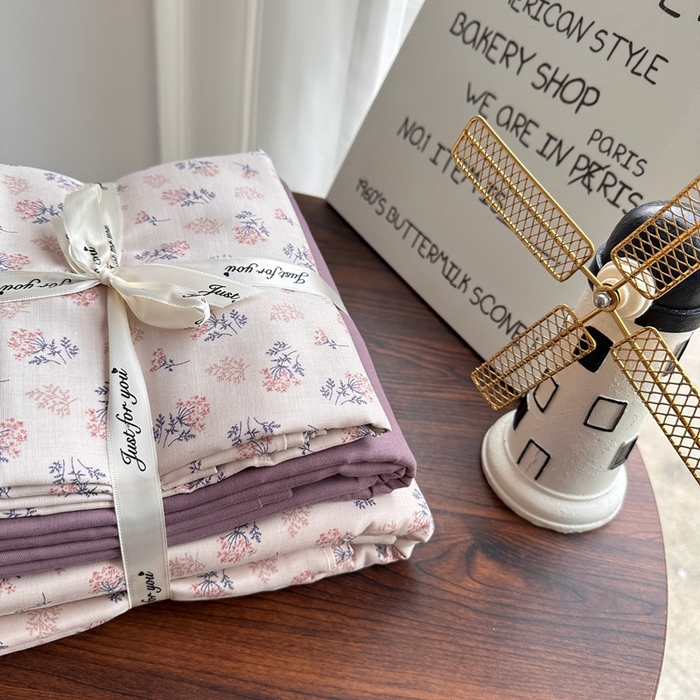 91家纺网 家纺一手货源 找家纺 爱思佳 2024新款A类母婴全棉双层纱印花四件套直播热卖系列-系列一 卡布奇诺