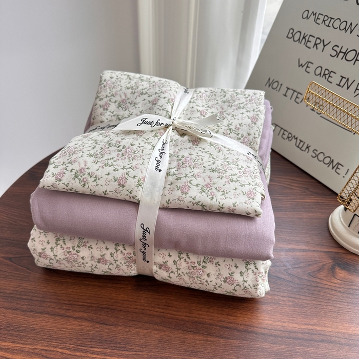 91家纺网 家纺一手货源 找家纺 爱思佳 2024新款A类母婴全棉双层纱印花四件套直播热卖系列-系列一 梦怡